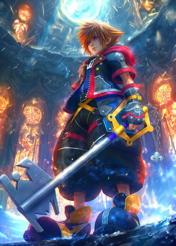 Sora from Kingdom Hearts artwork