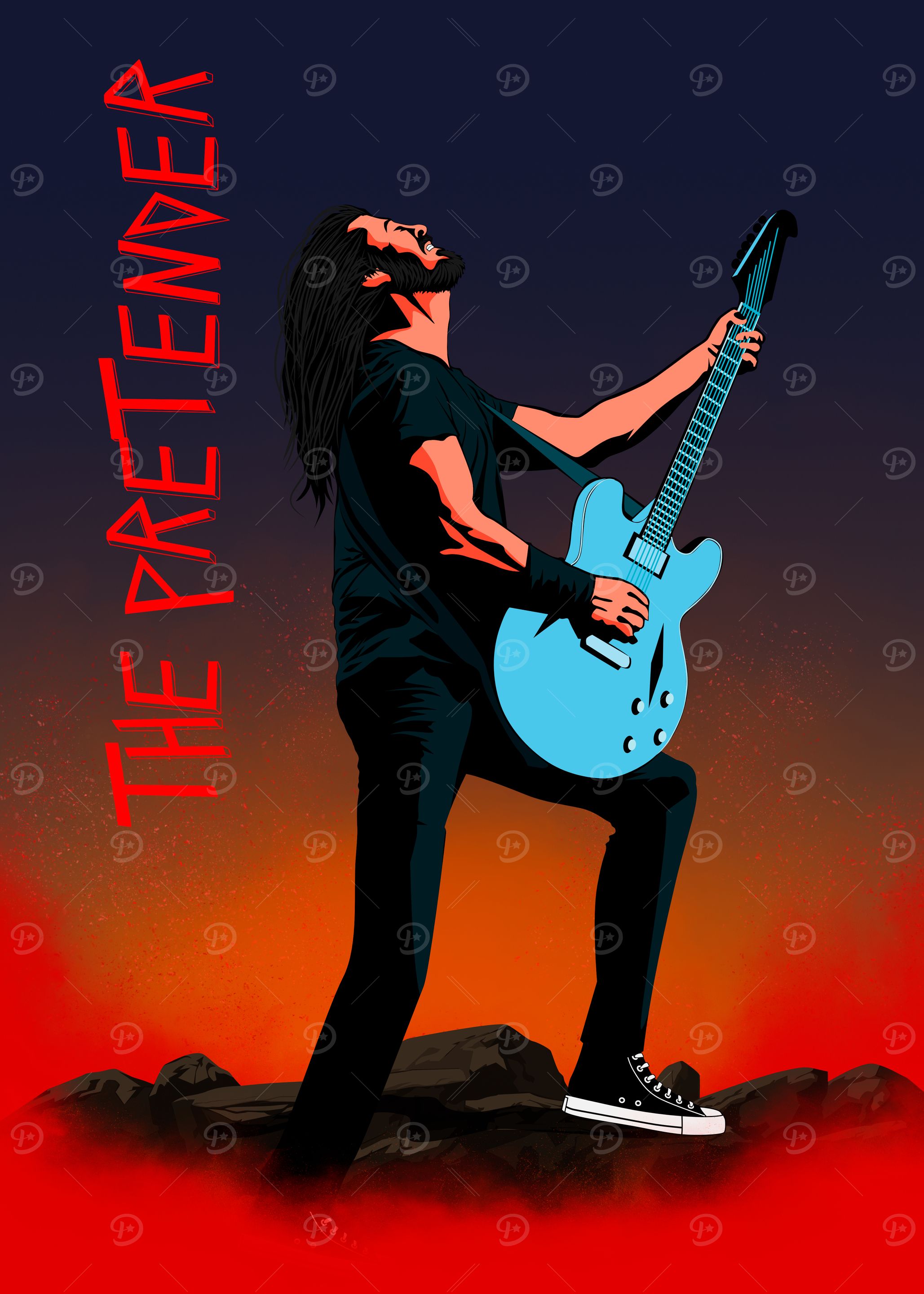 The Pretender Dave Grohl Illustration