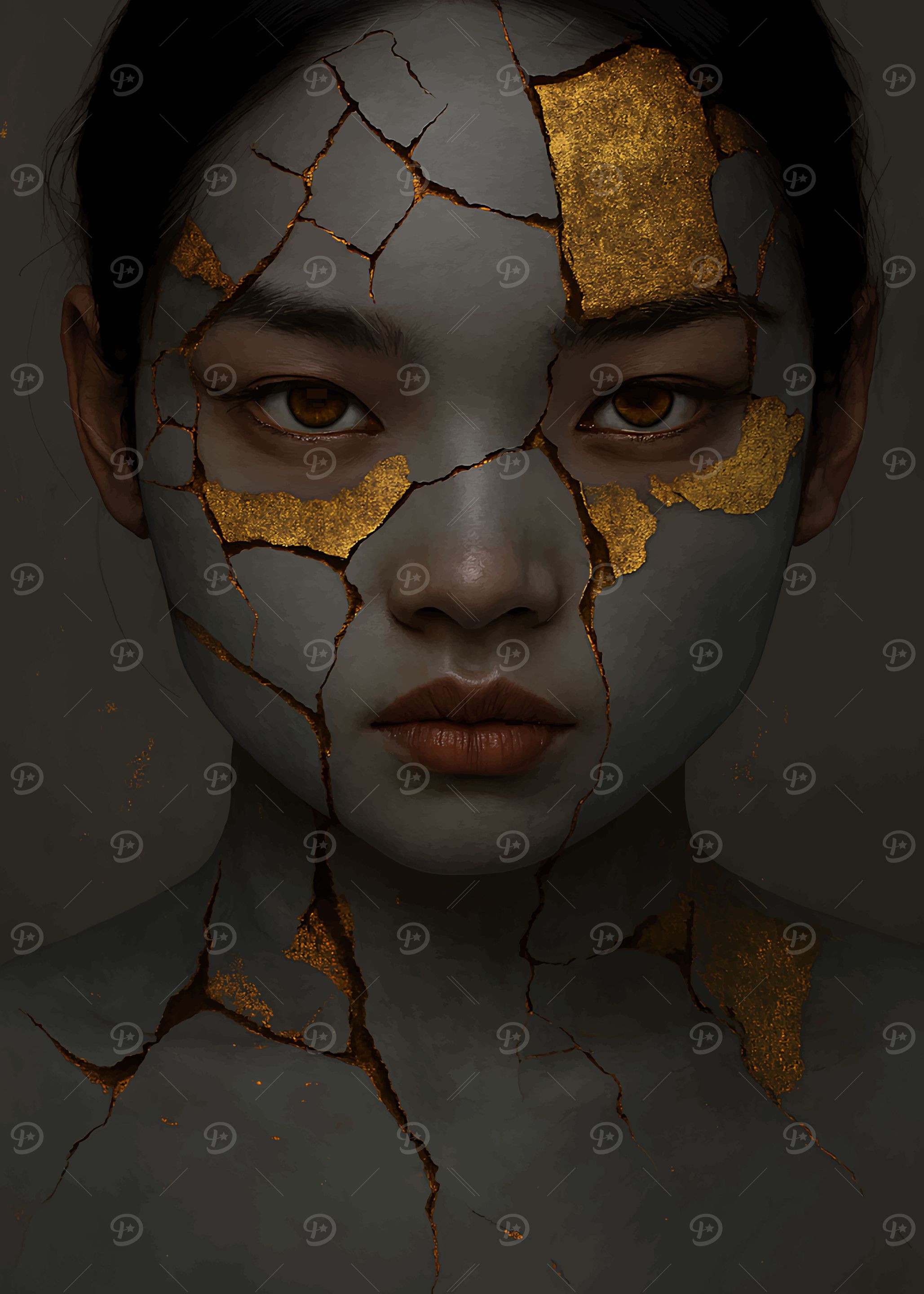 Kintsugi Asian Woman