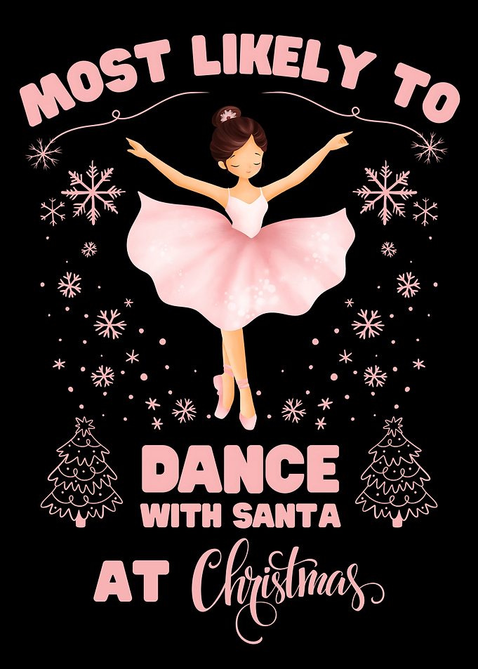 Ballerina Christmas Dance Design