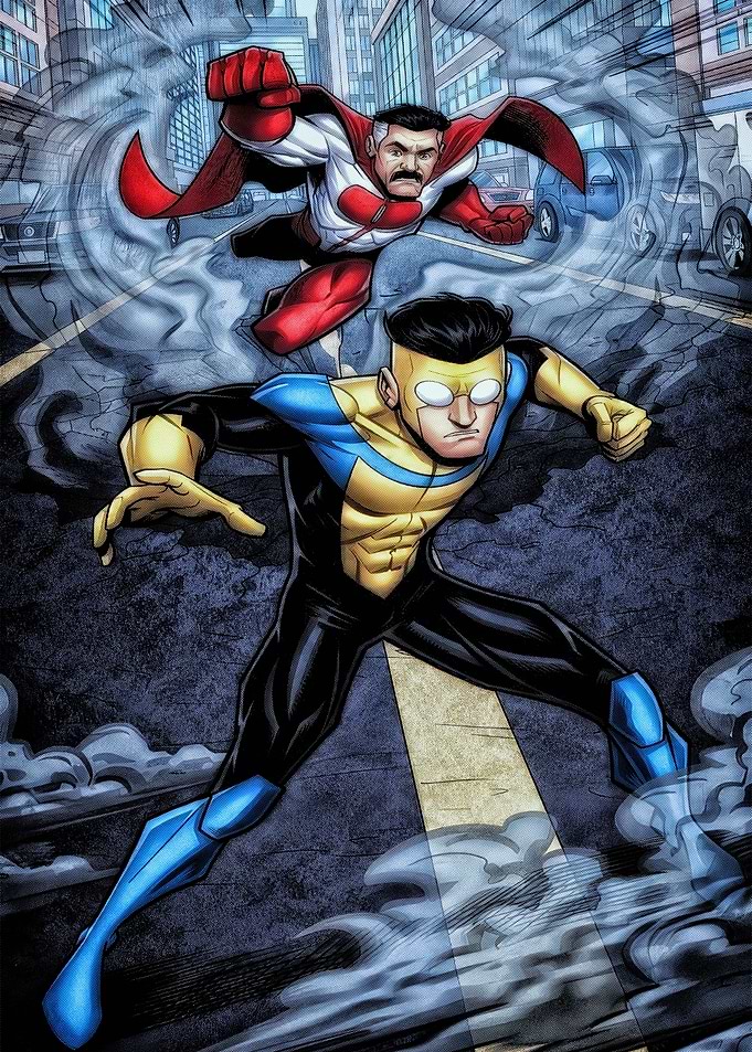 Invincible and Omni-Man Comic Art