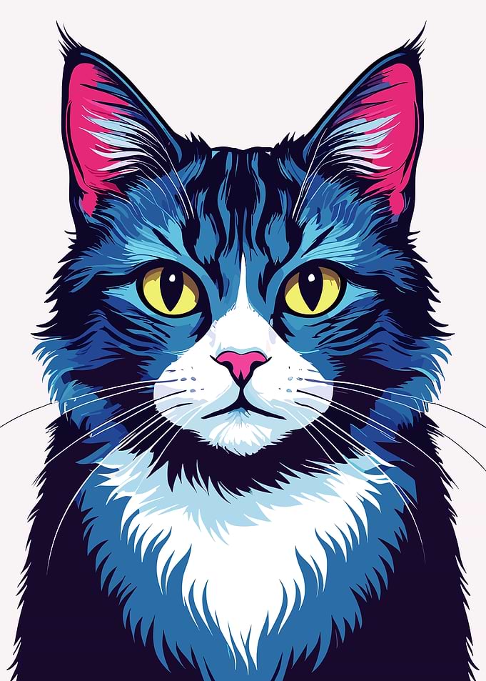 Blue Cat Portrait