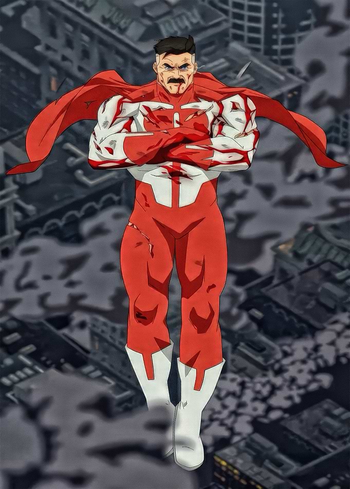 Invincible Superhero in Flight