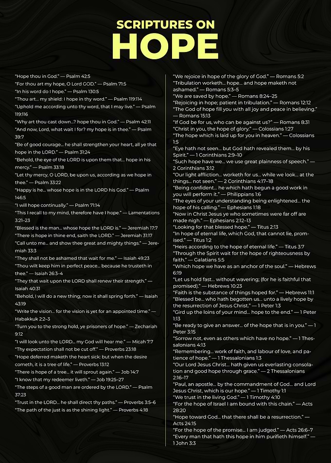 Scriptures on Hope - Religious Text