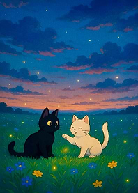 Cats Flower Field