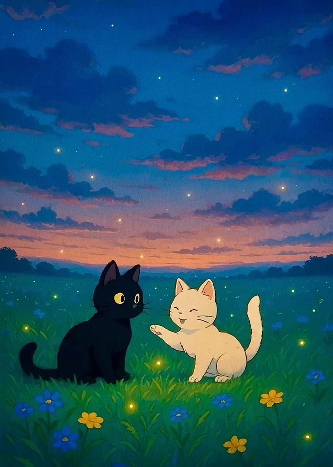 Cats Flower Field