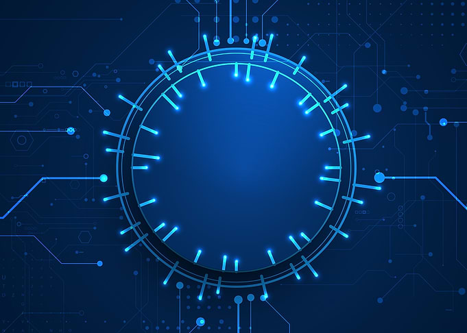 Blue Technology Circuit Board Background