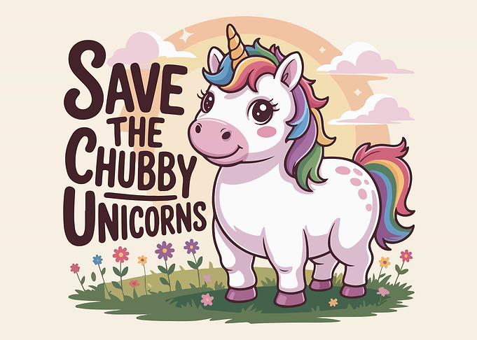 Save the Chubby Unicorns Illustration