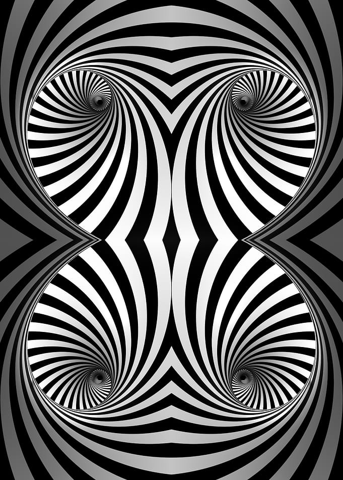 Abstract Black and White Optical Illusion