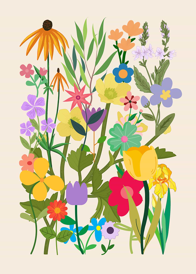 Colorful Floral Illustration