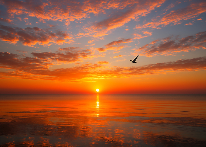 Golden Dawn Over Calm Waters
