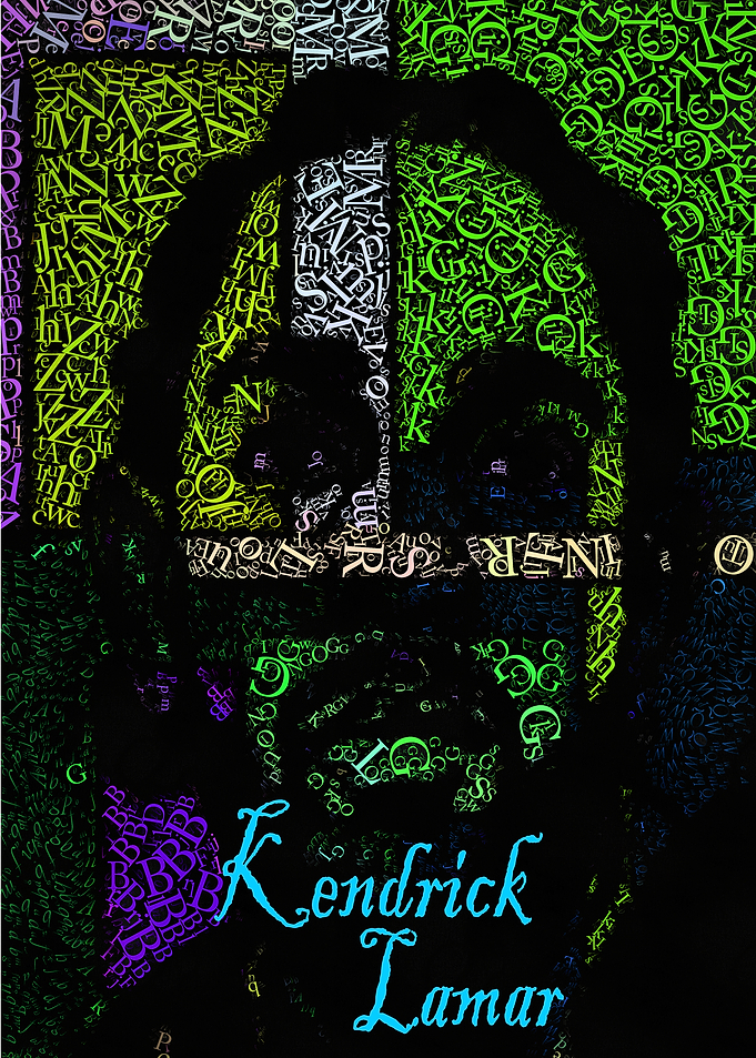 Kendrick Lamar Text Portrait