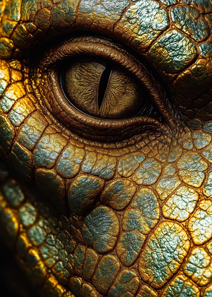 Golden Dragon Eye Close-Up