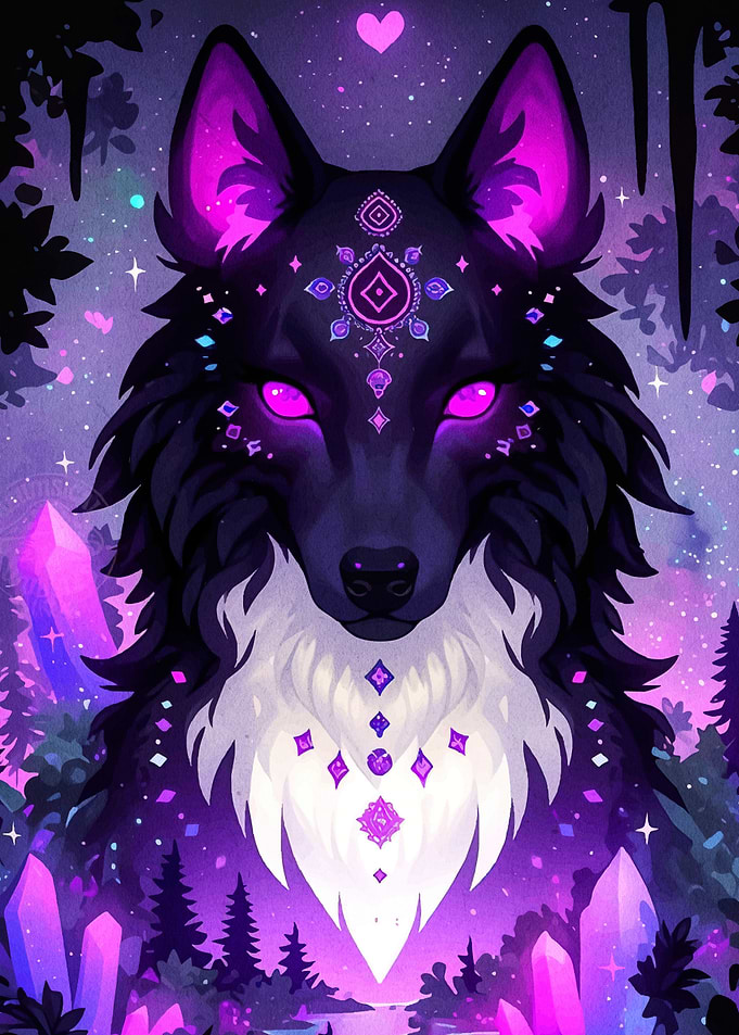 Mystical Wolf Portrait