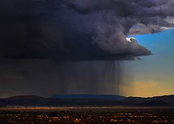 Stormy Weather Over Arid Landscape
