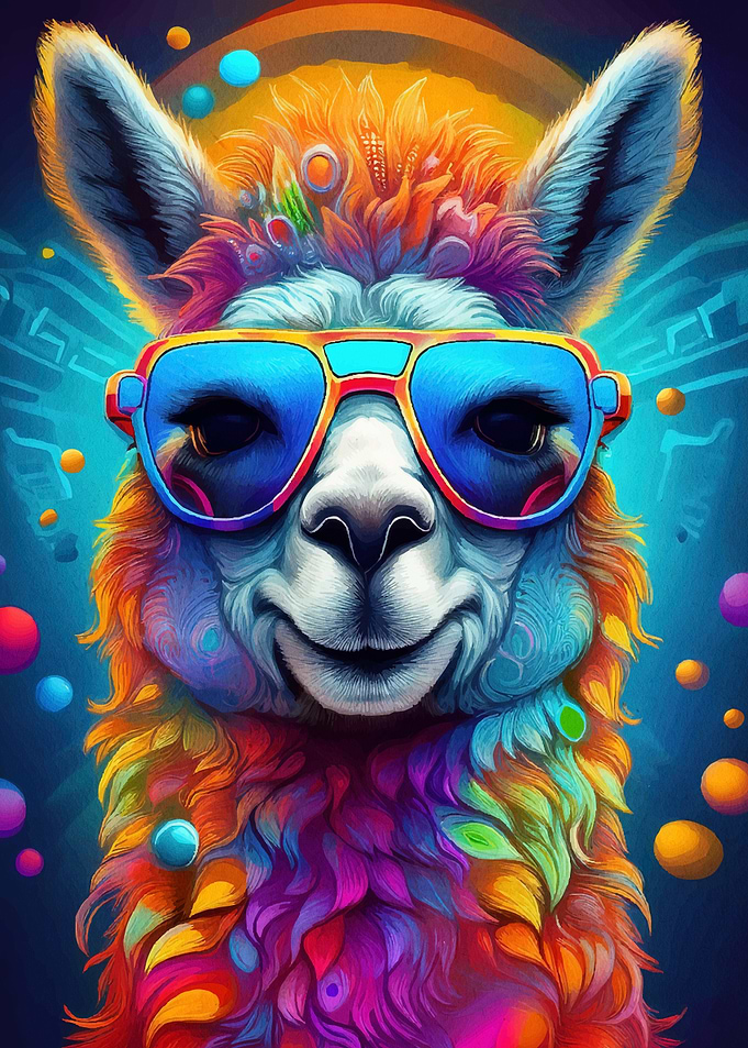 Colorful Llama Sunglasses