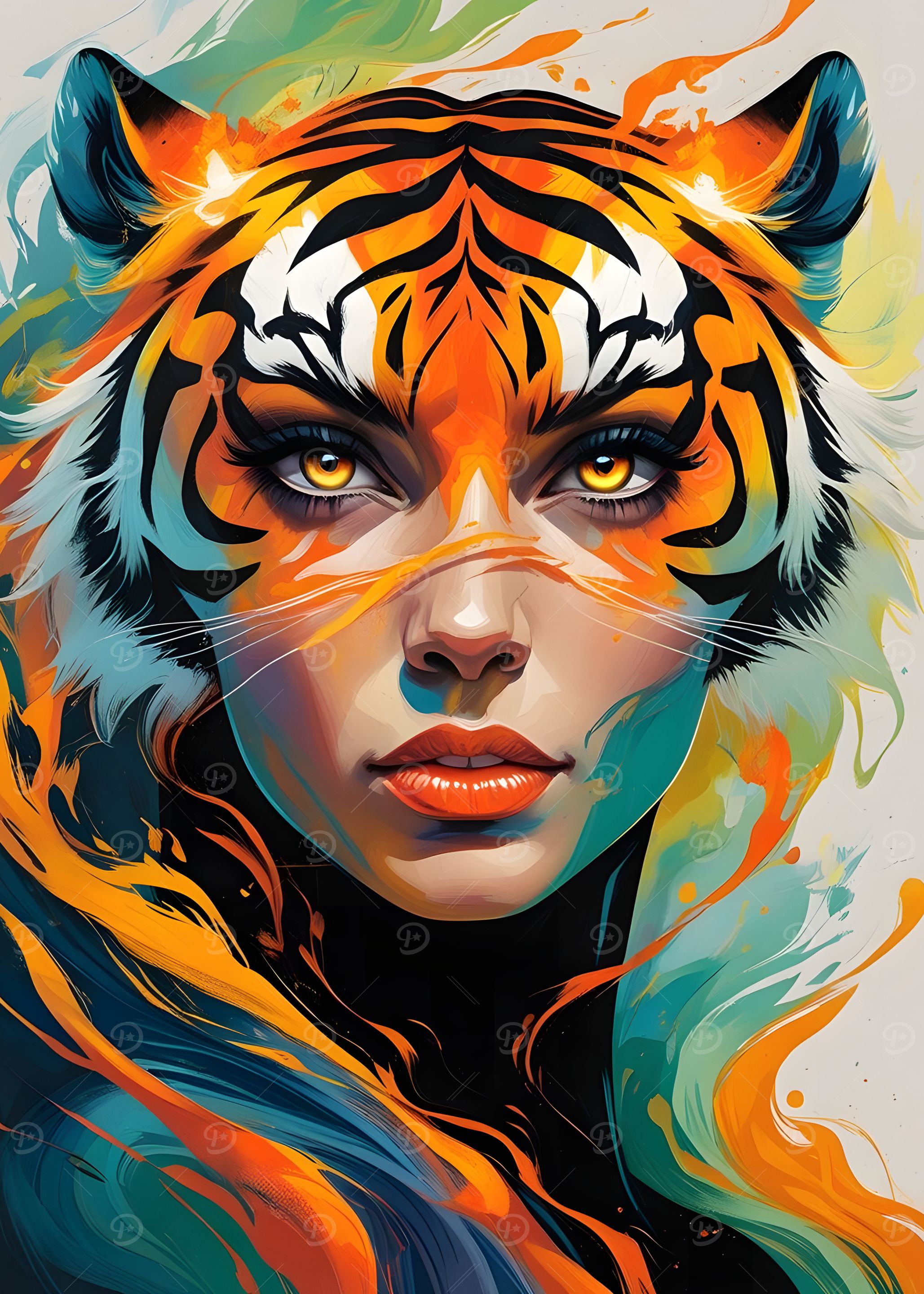 Tiger Woman Portrait