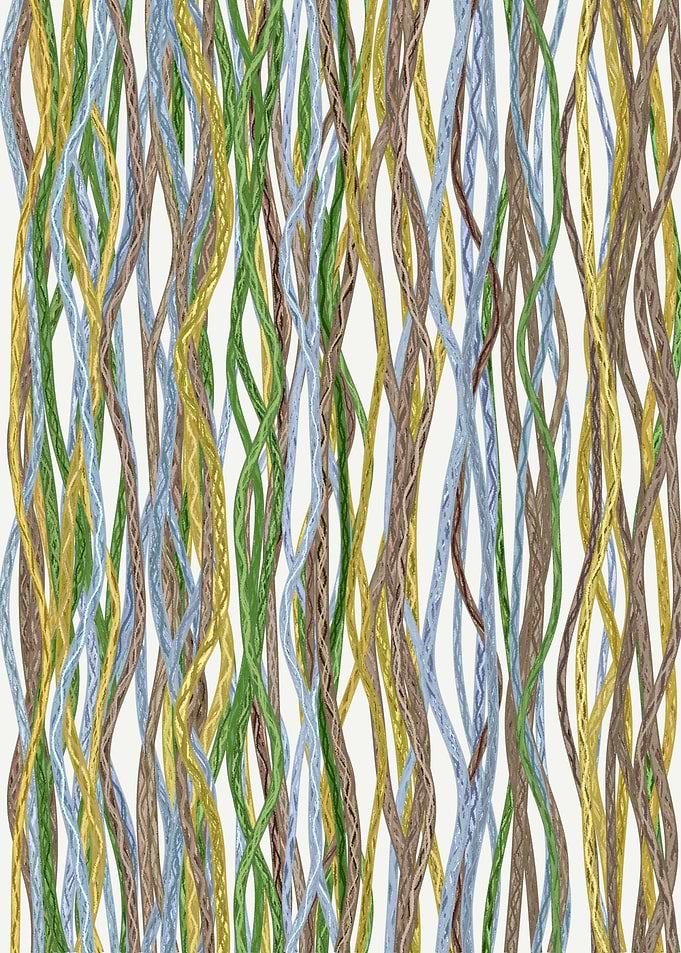 Abstract Colorful Vines Pattern