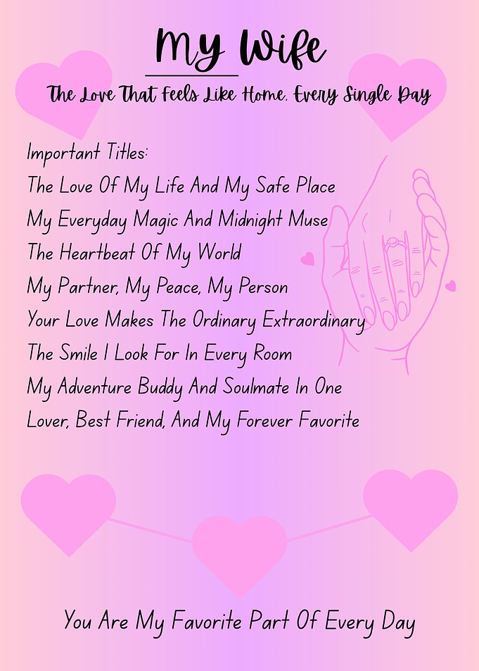 My Wife Love tribute
