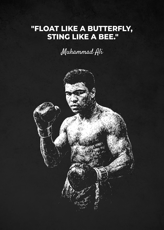 Muhammad Ali 'Float Like a Butterfly' Iconic Quote