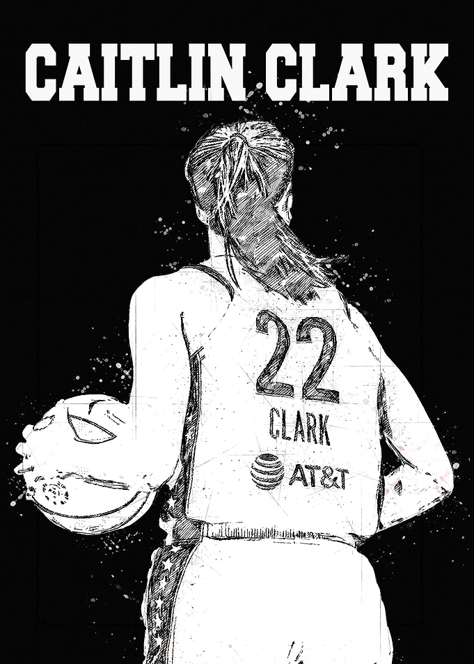 Caitlin Clark Basketball Art