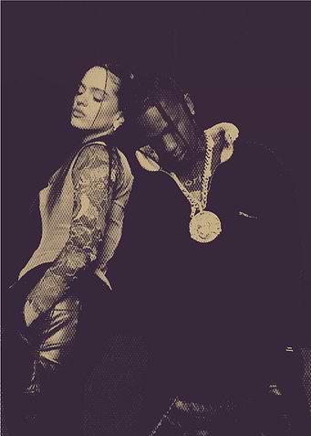 Rosalia and Travis Scott Portrait