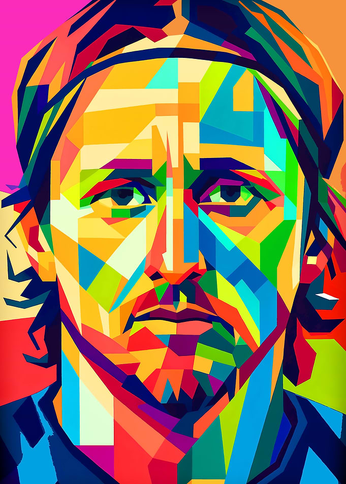 Luka Modrić Portrait in Geometric Style