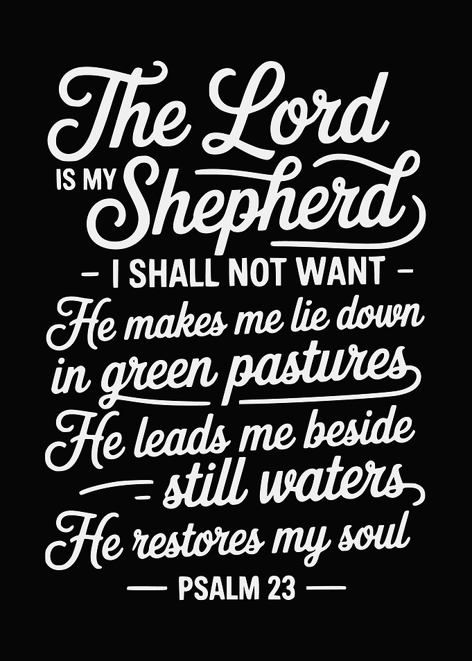 Psalm 23 Typography