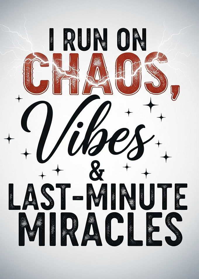 I Run on Chaos, Vibes, Miracles