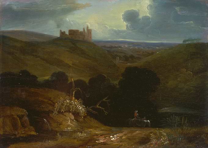 Landscape with Castle Ruins and Figure