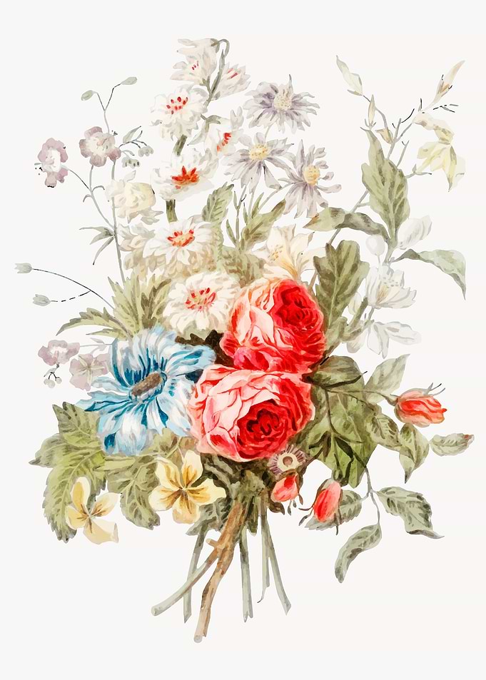 Vintage Floral Bouquet Illustration