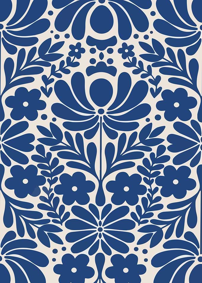 Blue Floral Pattern