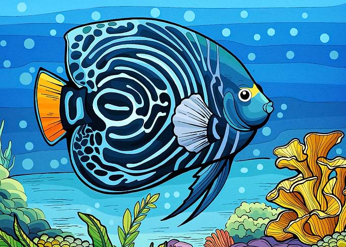 Angelfish Ocean Scene