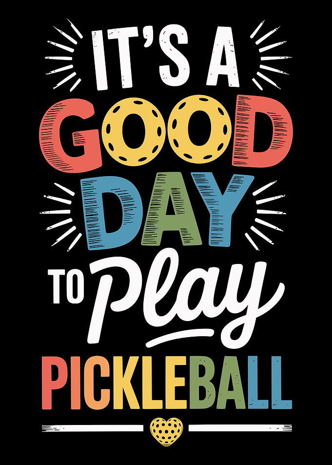 It's a Good Day to play Pickleball - sport player cute graphic