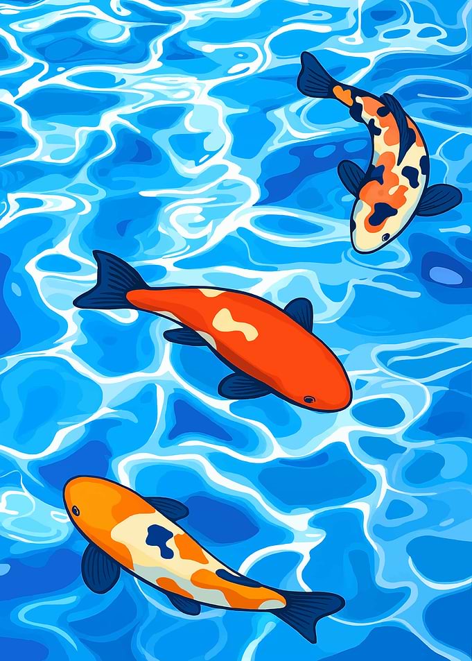 Japanese Koi Fish Water