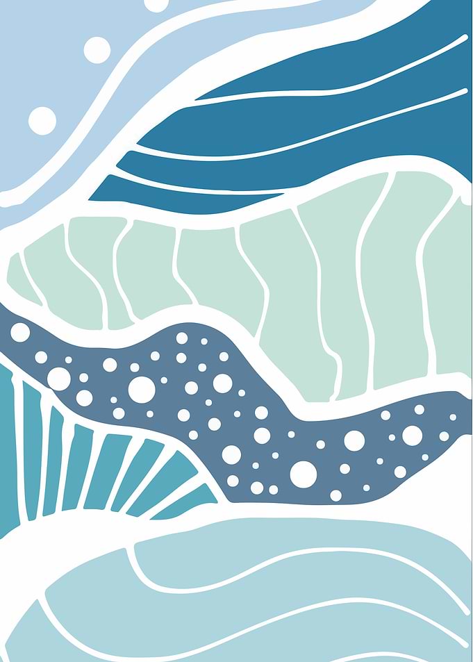 Abstract Blue and White Pattern