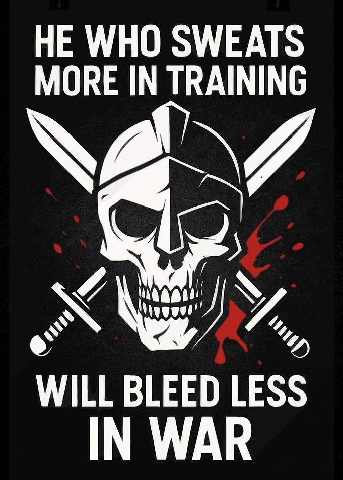 Training and War Skull Poster