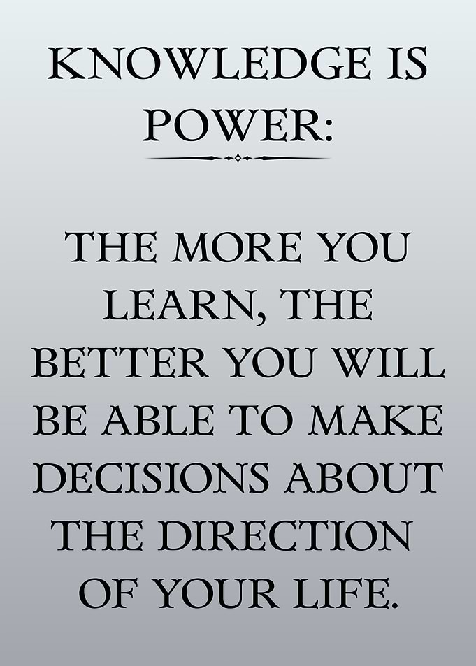 Knowledge is Power Text Art