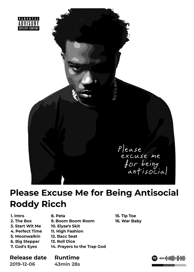 Roddy rich Please Excuse Me for Being Antisocial