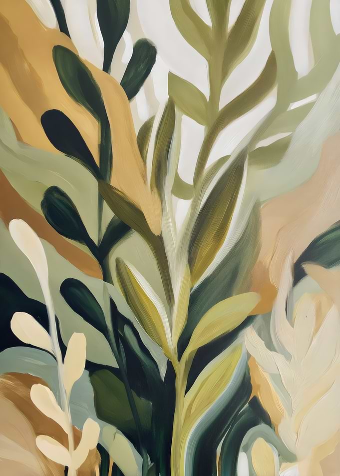 Golden Green Botanical Harmony