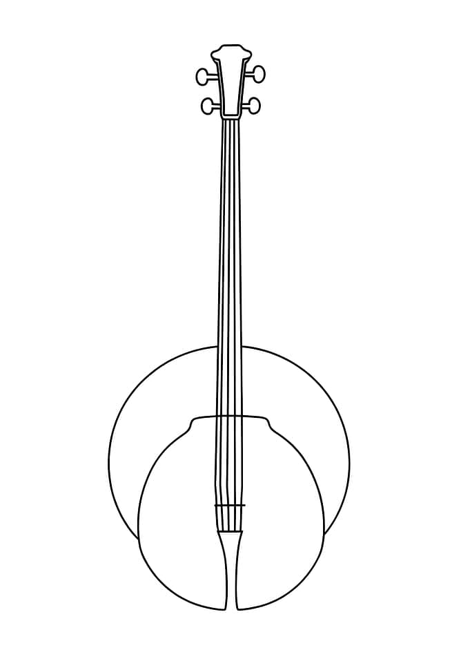 Banjo Minimalist Line Art