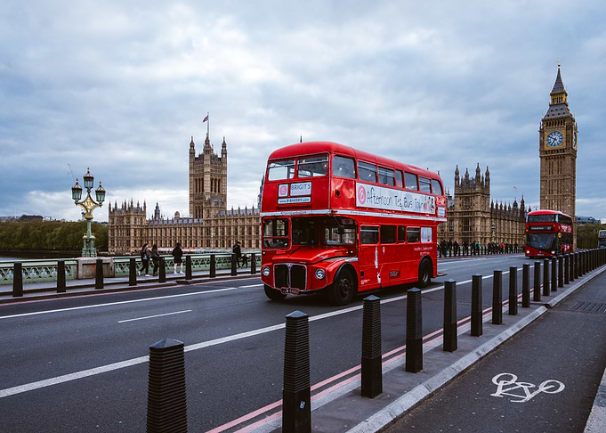 London Red Bus with Big Ben