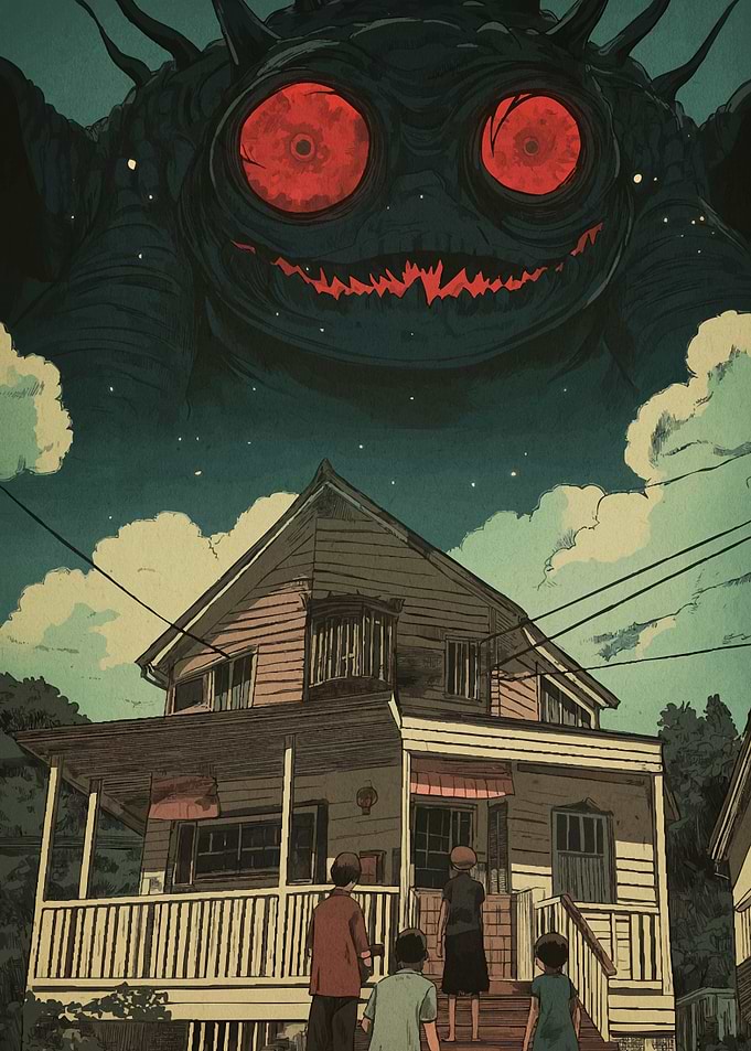 Monster over the house