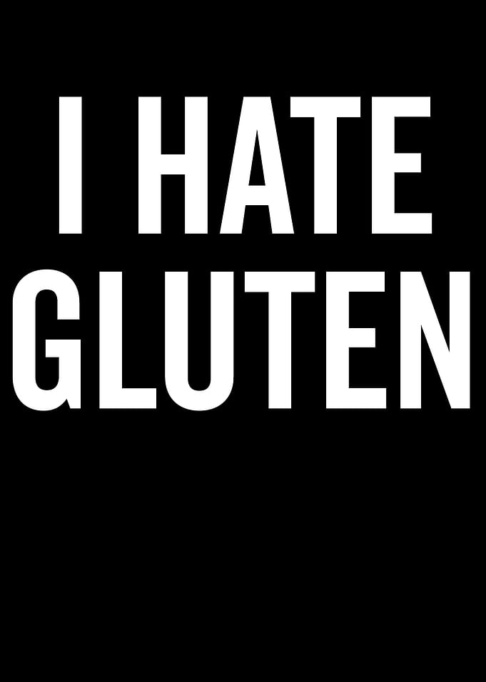 I Hate Gluten Text Art