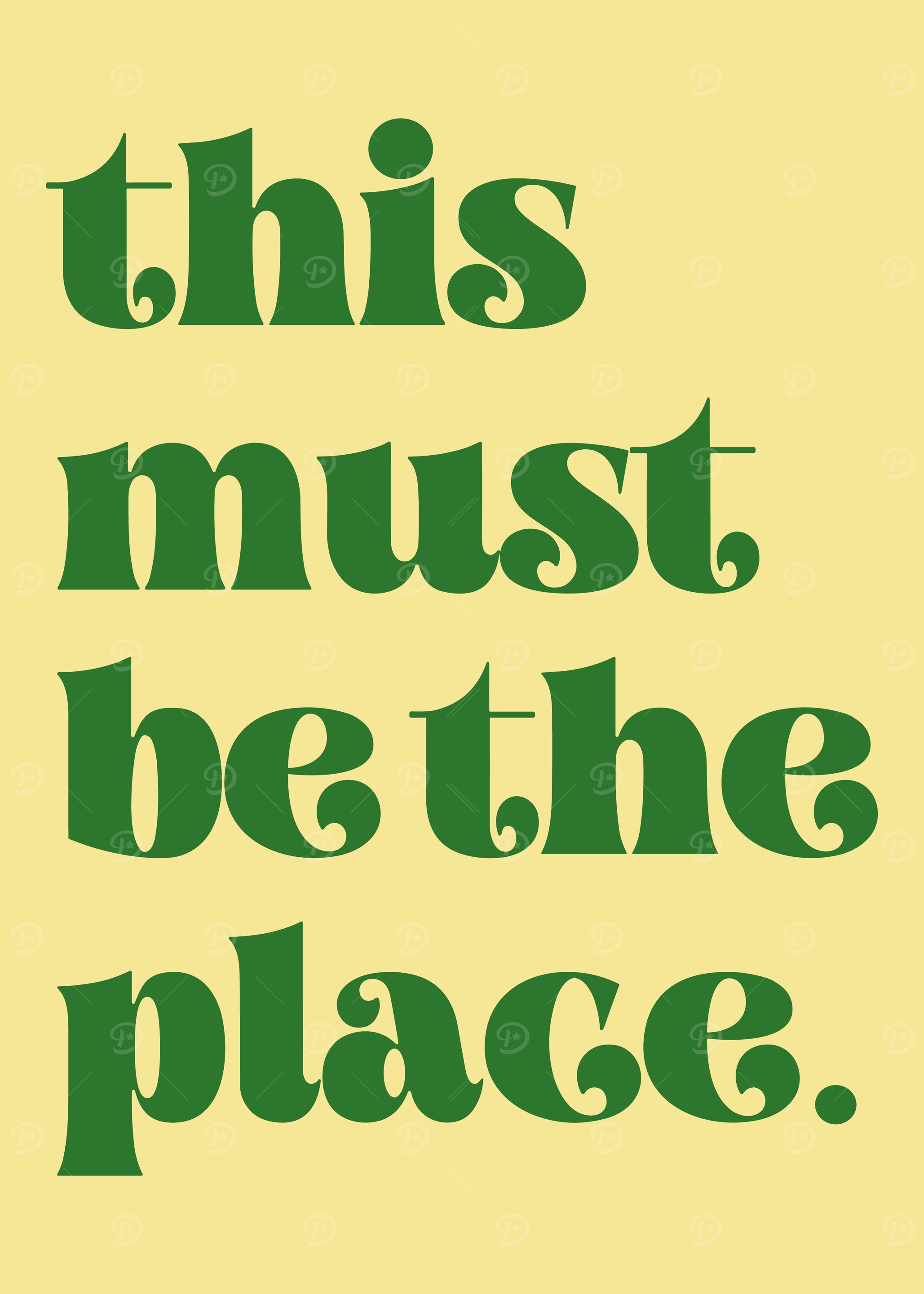 This Must Be The Place Art
