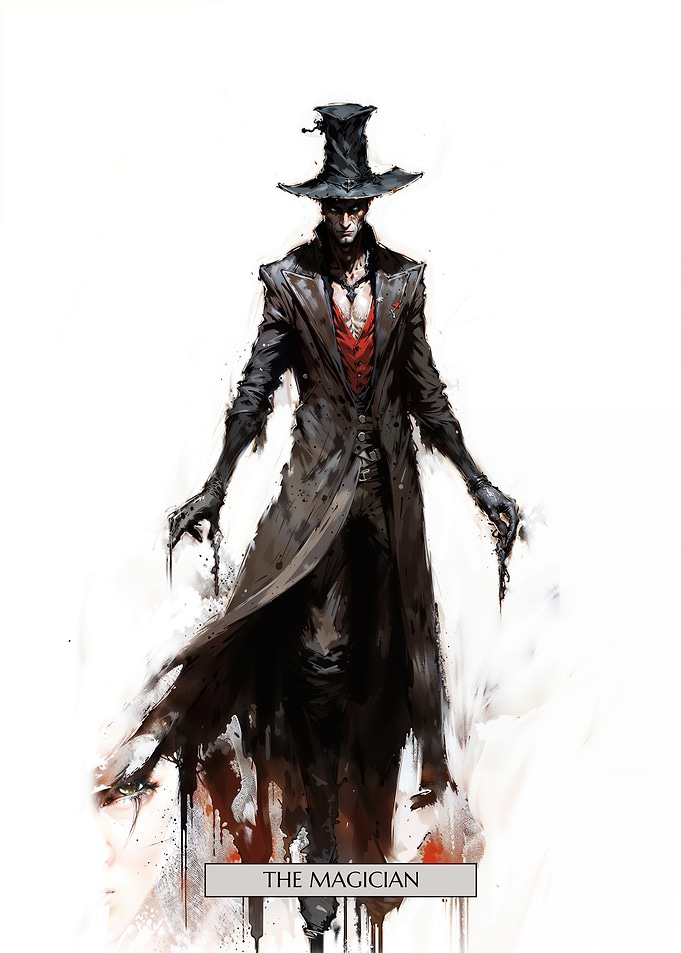 The Magician Tarot Card: Darkness Series Tarot