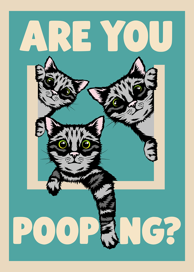 Are You Pooping? Cats Poster