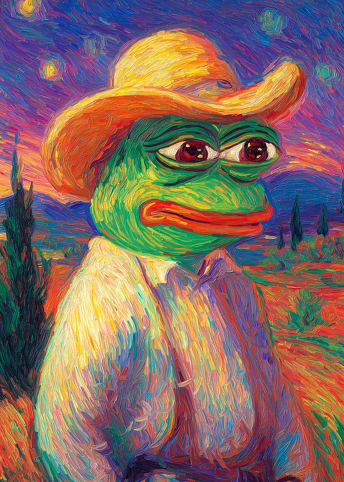 Pepe the Frog Van Gogh Style