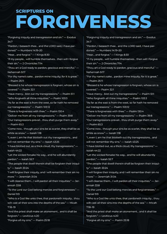 Scriptures on Forgiveness