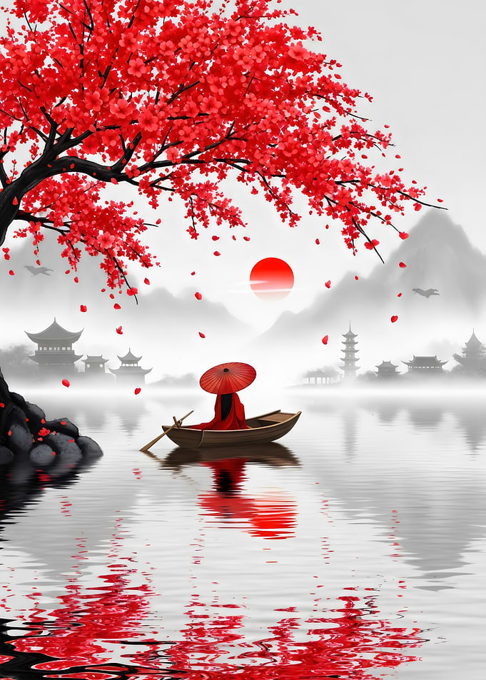 A Quiet Journey in Red
